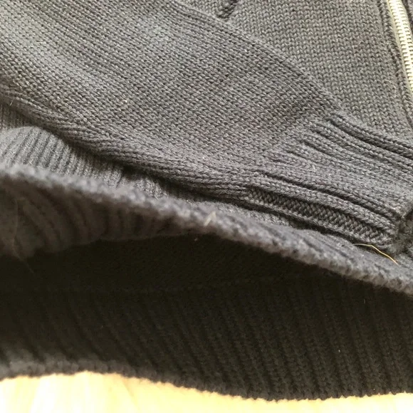 Brandy Melville knit zip up jacket sweater zipper knitted red blue white long sl - Picture 3 of 6